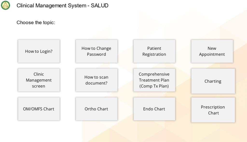 Dental Clinic Applicaiton elearning