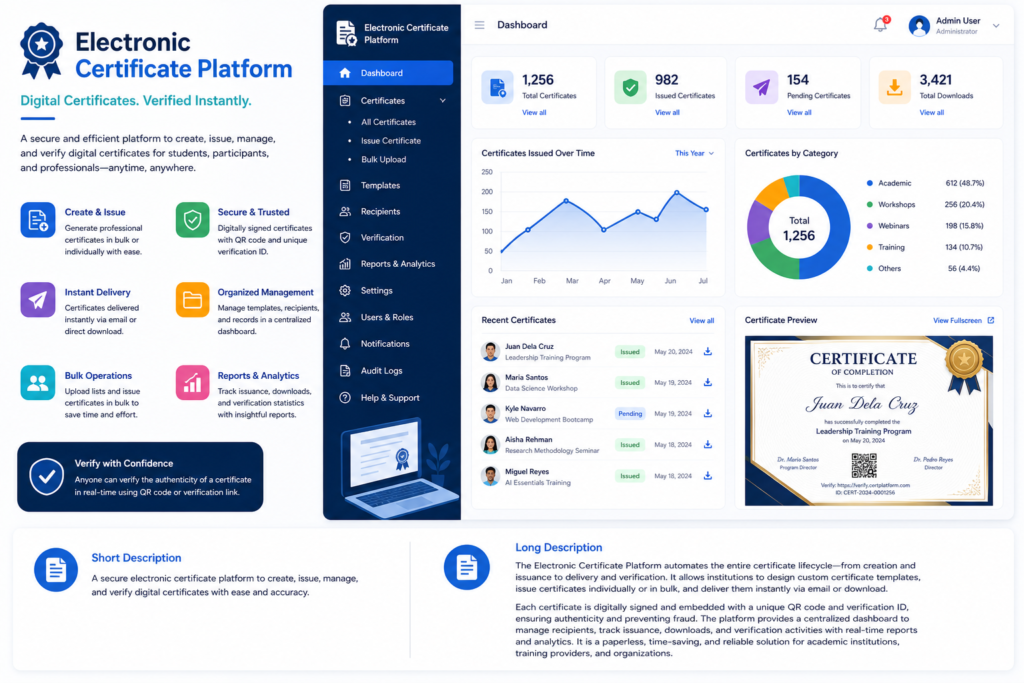 Electronic Certificate Platform