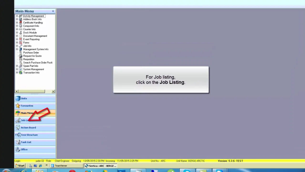 How to complete the Job Listing (Camtasia)