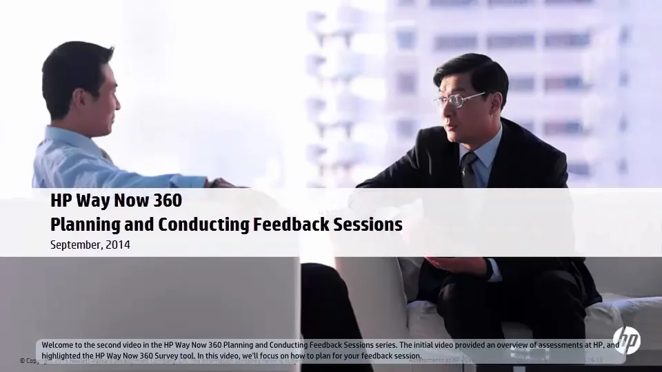 HP Way Now 360 Planning and Conducting Feedback Sessions (Camtasia)